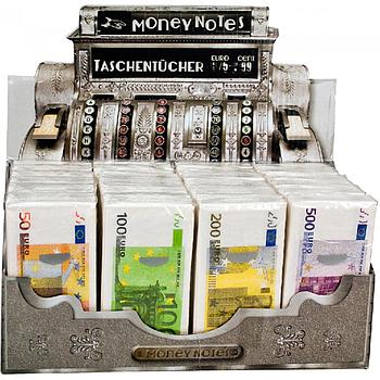 pacchetto fazzoletti con banconota in euro