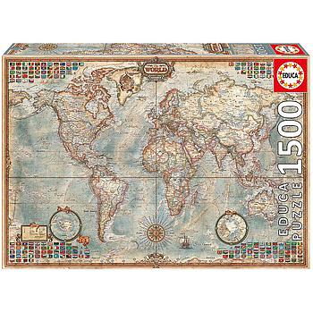Mappa politica del mondo 1500 pezzi