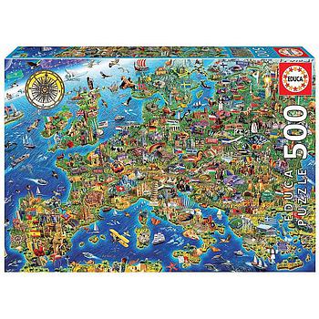 Mappa dell'Europa 500 pezzi