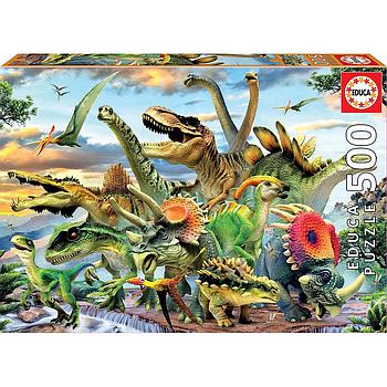 Foto con Dinosauri 500 pezzi