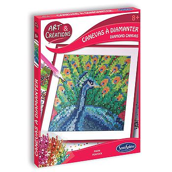 Tela diamantata pavone