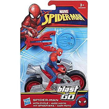 Spiderman blast'n go con veicolo assortiti