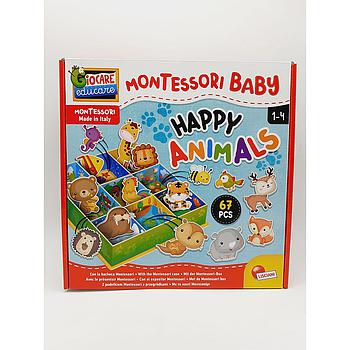 montessori baby bacheca happy animals