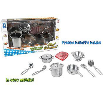 set gourmet pentole acciaio