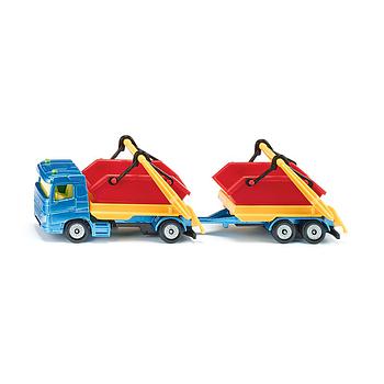 Camion con cassone e rimorchio