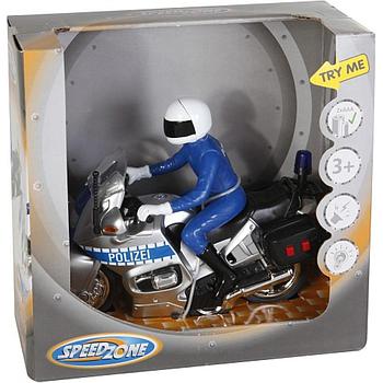 moto polizia con luci e suoni