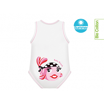 Pesce rosa body 0/36 bio cotton summer