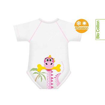 Pink Dinosaur body  0-36m bio cotton 4season