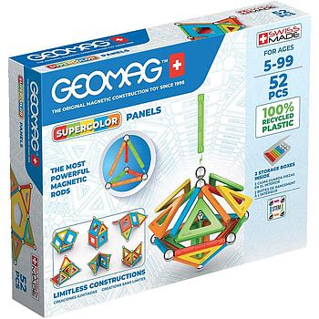 Geomag supercolor con pannelli 52 pezzi in plastica riciclata