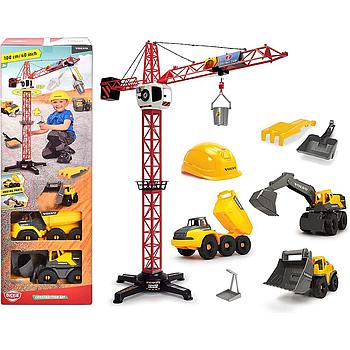 Volvo construction set con gru e mezzi cantiere