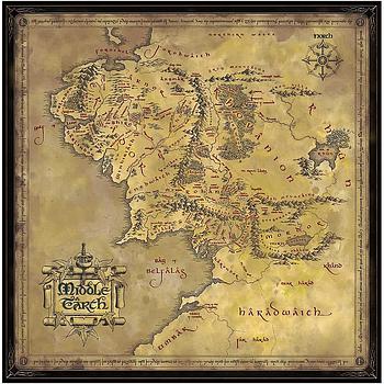 Mappa della terra di mezzo 1000 pezzi