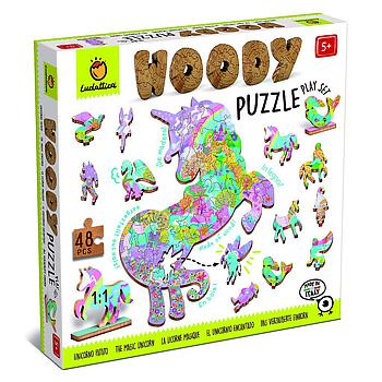 Puzzle in legno Unicorno Fatato 35 pz