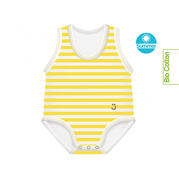 Body righe gialle 0/36 bio cotton summer beach