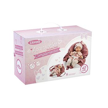 Sacca porta bebe con vestito 42cm