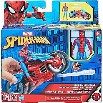 Veicolo spider-man con personaggio 10 cm