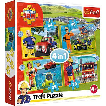 Puzzle 4in1 Sam il pompiere