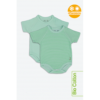 Body 2pack verde 0-36m bio cotton 4season