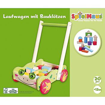 Carrello con mattoncini in legno