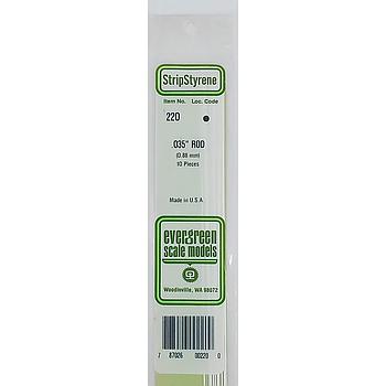 polistirene 0,88mm tondino bianco 10 pz Evergreen