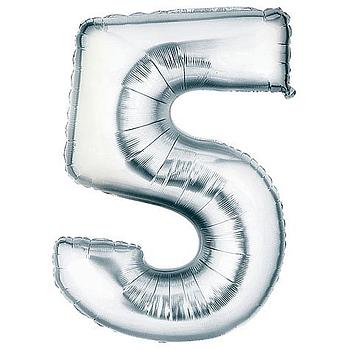 palloncino n.5 silver 100cm