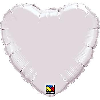 palloncino cuore bianco 18"foile