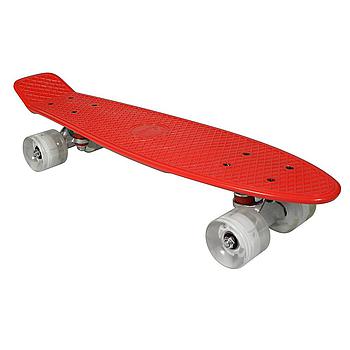 skateboard rosso con luci