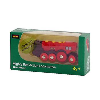 loco vapore a batteria rosso