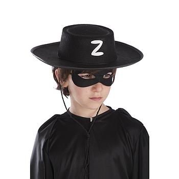 cappello Zorro nero per bambino