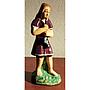 Suonatore flauto statuina in gesso 10cm